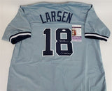 Don Larsen Signed Yankee Jersey (JSA COA) Pitched Perfect Game 56 World Series