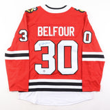 Ed Belfour Signed Chicago Blackhawks Jersey (A.J. Sportsworld COA) NHL HOF 2011