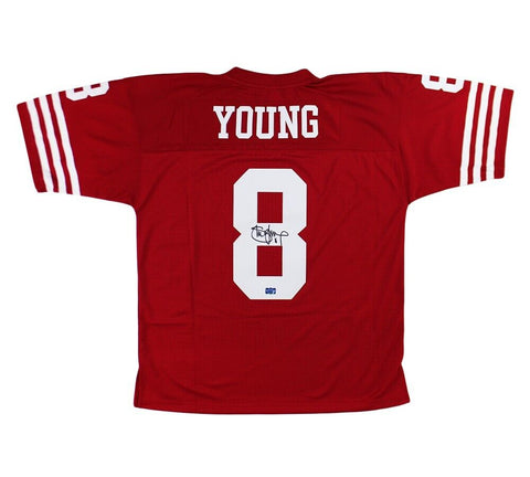 Steve Young Signed San Francisco 49ers Mitchell & Ness Red TB XL NFL Jersey