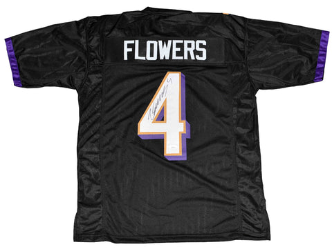 ZAY FLOWERS SIGNED AUTOGRAPHED BALTIMORE RAVENS #4 BLACK JERSEY JSA