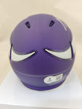 JJ MCCARTHY SIGNED MINNESOTA VIKINGS SPEED MINI HELMET BECKETT QR