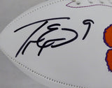 TRAVIS ETIENNE AUTOGRAPHED CLEMSON TIGERS WHITE LOGO FOOTBALL BECKETT BAS 193985