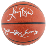 Larry Bird & Julius "Dr. J." Erving Signed Wilson Basketball w/ case BAS Wit