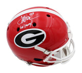 Terrell Davis Signed Georgia Bulldogs Schutt Full Size NCAA Helmet with "Go Dawg