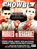 Erik Morales & Carlos Hernandez Autographed Showbiz Magazine Beckett #BH29274