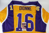 Marcel Dionne Signed Los Angeles Kings Home Jersey Inscribed "HOF 92" (JSA COA)