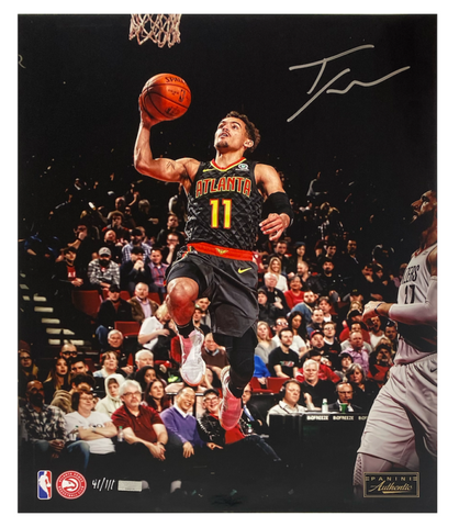 TRAE YOUNG Autographed Atlanta Hawks "Clean Look" 16 x 20 Photo PANINI LE 111