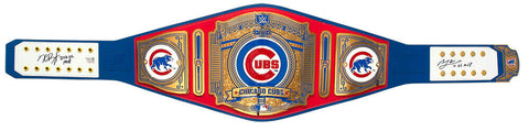 Kris Bryant & Ben Zobrist Signed Cubs WWE F/S Auth Wrestling Belt w/MVP (SS COA)