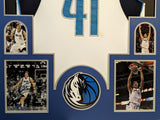 FRAMED DALLAS MAVERICKS DIRK NOWITZKI JERSEY WITH AUTOGRAPHED 8x10 PHOTO BECKETT