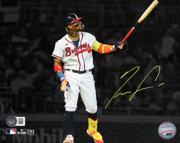 Ronald Acuna Jr. Atlanta Braves Signed 40/70 Club Record Spotlight 8x10 BAS