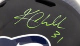 KAM CHANCELLOR AUTOGRAPHED SEAHAWKS FLAT MATTE BLACK FULL SIZE HELMET MCS 148369