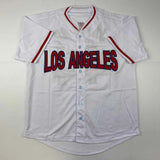 Autographed/Signed Reggie Jackson California Los Angeles White Jersey JSA COA