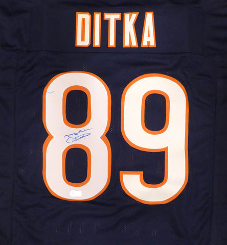 Chicago Bears Mike Ditka Autographed Blue Jersey (Mark) Beckett BAS QR #BK82172