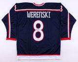 Zach Werenski Signed Blue Jackets Jersey (Beckett) 8th Overall Pick 2015 Draft