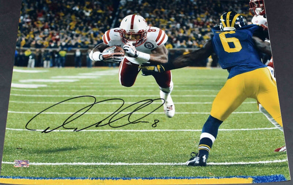 AMEER ABDULLAH AUTOGRAPHED NEBRASKA CORNHUSKERS VS MICHIGAN 16x20 PHOTO COA