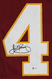 John Riggins Authentic Signed Maroon Pro Style Jersey Autographed BAS Witnessed