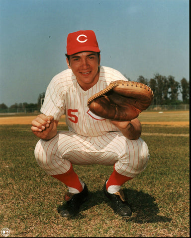 Reds Johnny Bench 8x10 PhotoFile Crouching Photo Un-signed