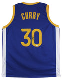 Stephen Curry Authentic Signed Blue Pro Style Jersey Autographed JSA