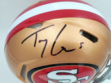 TREY LANCE AUTOGRAPHED 49ERS GOLD FULL SIZE SPEED HELMET BECKETT 194739