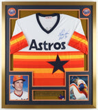 Nolan Ryan Signed Framed Houston Astros Jersey w/The Ryan Express Stat Pin (PSA)