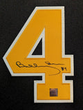 SUEDE FRAMED BOSTON BRUINS BOBBY ORR AUTOGRAPHED SIGNED JERSEY GNR COA