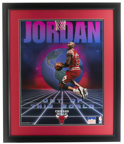 Michael Jordan Framed Bulls Out of This World 16x20 Basketball Photo