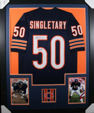 MIKE SINGLETARY (Bears navy TOWER) Signed Autographed Framed Jersey JSA