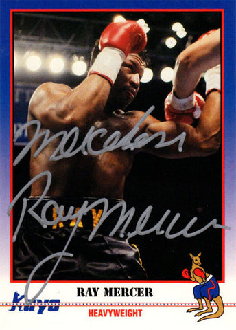 Ray Mercer Autographed 1991 Kayo Boxing Trading Card #117 w/Merciless - SS COA