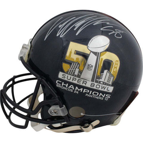 Von Miller Autographed Denver Broncos SB 50 Authentic Helmet Beckett 48676