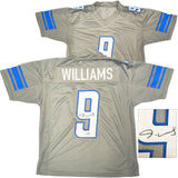 DETROIT LIONS JAMESON WILLIAMS AUTOGRAPHED GRAY JERSEY BECKETT WITNESS 222792