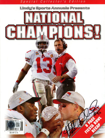 Matt Wilhelm Signed Ohio State Champions Edition Magazine BAS 47480