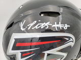 KYLE PITTS AUTOGRAPHED FALCONS BLACK FULL SIZE SPEED HELMET BECKETT 194411