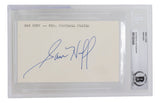 Sam Huff Signed Slabbed New York Giants Index Card BAS