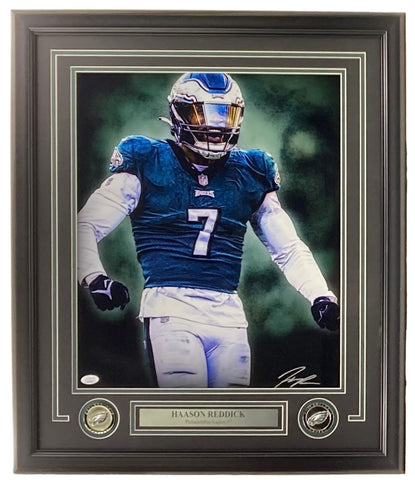 Haason Reddick Signed Framed 16x20 Philadelphia Eagles Photo JSA ITP