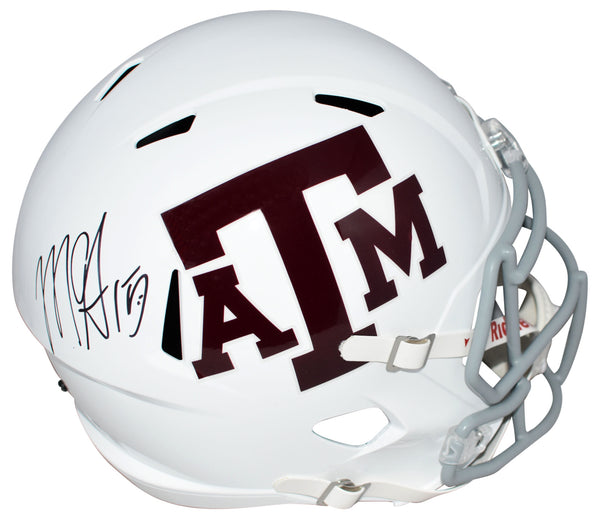 MYLES GARRETT AUTOGRAPHED TEXAS A&M AGGIES WHITE FULL SIZE SPEED HELMET BECKETT