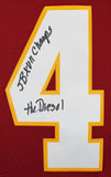 Commanders John Riggins "4x Insc" Signed 1982 Maroon M&N Jersey BAS Witnessed