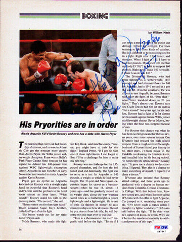 Alexis Arguello Autographed Signed Magazine Page Photo PSA/DNA #S47447