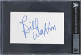 Celtics Bill Walton Authentic Signed 8x5 Index Card Autographed BAS Slabbed