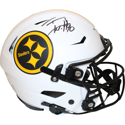 TJ Watt Autographed Pittsburgh Steelers SpeedFlex Lunar Helmet Beckett 48608