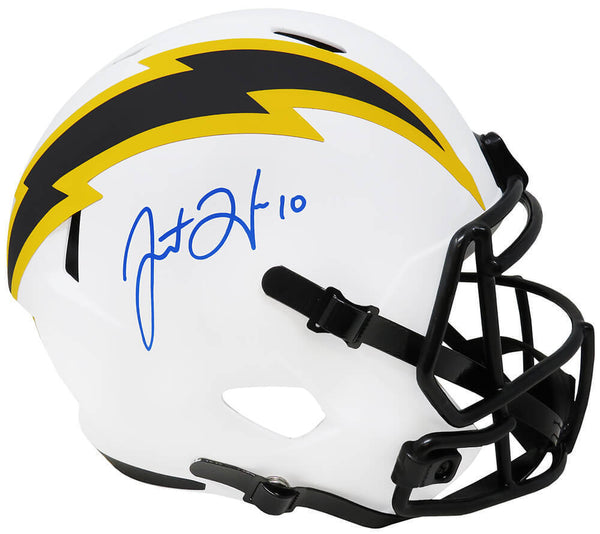 Justin Herbert Signed Chargers Lunar Eclipse Riddell F/S Rep Helmet (Beckett)