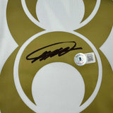 Autographed/Signed Ricardo Kaka Real Madrid White/Gold Soccer Jersey BAS COA