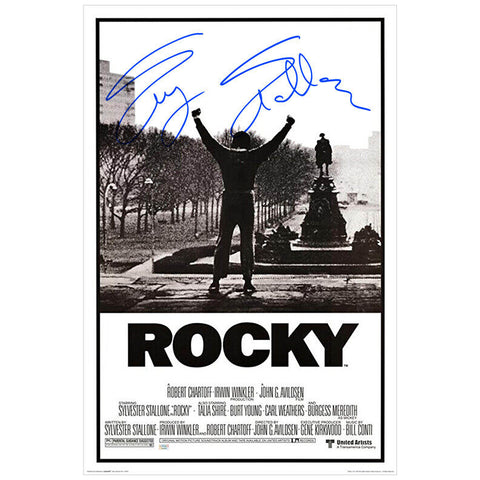 Sylvester Stallone Autographed 1976 Rocky Single-Sided 24x36 Movie Poster