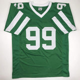 Autographed/Signed Mark Gastineau New York Green Football Jersey JSA COA