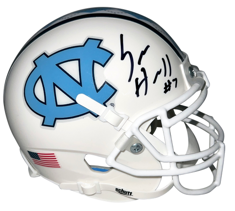 SAM HOWELL AUTOGRAPHED NORTH CAROLINA TAR HEELS WHITE MINI HELMET BECKETT