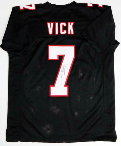 Michael Vick Autographed Black Pro Style Jersey - JSA W Auth *7