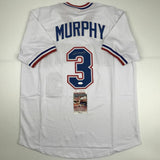 Autographed/Signed DALE MURPHY Atlanta White Baseball Jersey JSA COA Auto