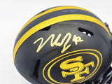 NICK BOSA AUTOGRAPHED 49ERS ECLIPSE BLACK MINI HELMET BECKETT WITNESS 230696