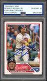 Ronald Acuna Jr. PSA 10 AUTO 2023 Topps #150 On Card GEM MINT AUTO