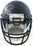 Jerome Bettis Autographed F/S ND Blue Schutt Authentic Helmet- Beckett W *Silver