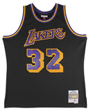 Lakers Magic Johnson Authentic Signed Black M&N HWC Swingman Jersey BAS Witness